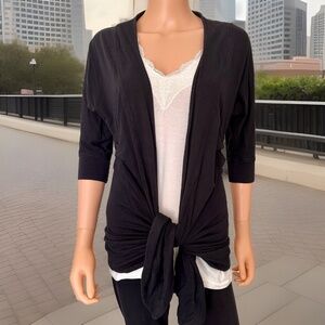 Lululemon Namaste Cover Up Wrap Cardigan Sweater Black Size 4